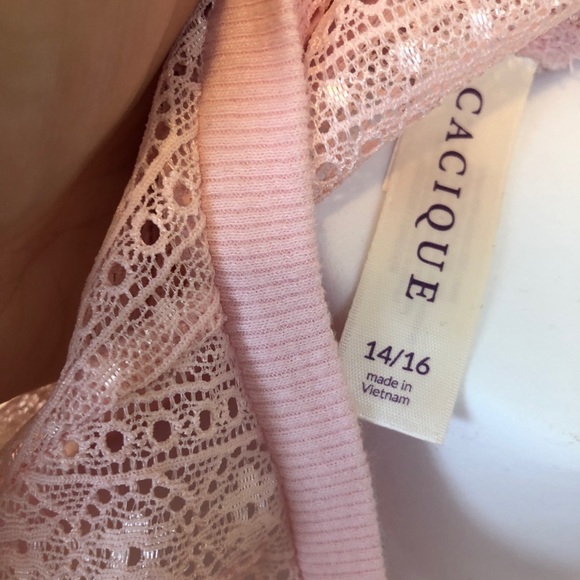 Pink lace top long sleeved T-shirt - Picture 3 of 4